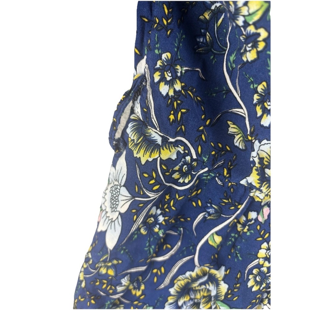 Boho Floral V Neck Tunic Festival Resort Top Blue Bell Sleeve Womens 18-20 Plus - Picture 8 of 13